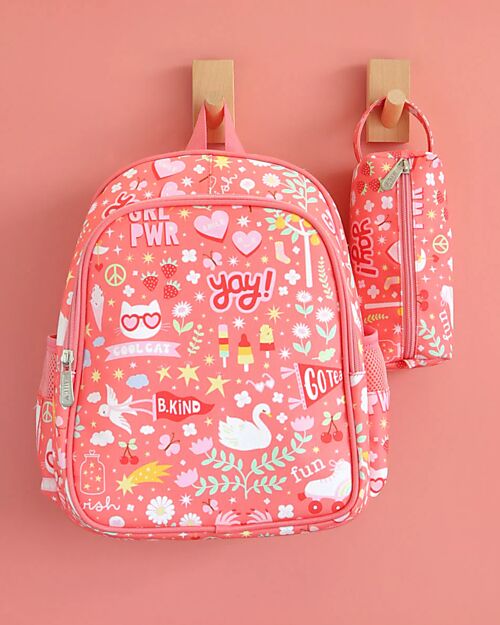 A Little Lovely Company Big Backpack with Insulated Compartment - Fun - 27x32x19 cm Backpack