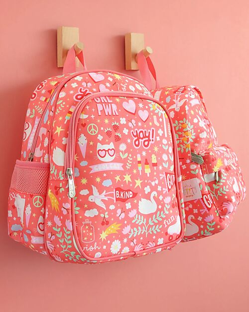 A Little Lovely Company Big Backpack with Insulated Compartment - Fun - 27x32x19 cm Backpack