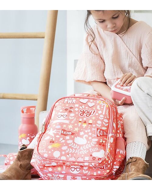 A Little Lovely Company Big Backpack with Insulated Compartment - Fun - 27x32x19 cm Backpack