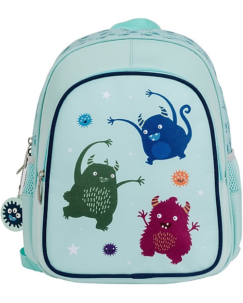 A Little Lovely Company Big Backpack with Insulated Compartment - Monsters - 27x32x19 cm Kindergarten Backpacks