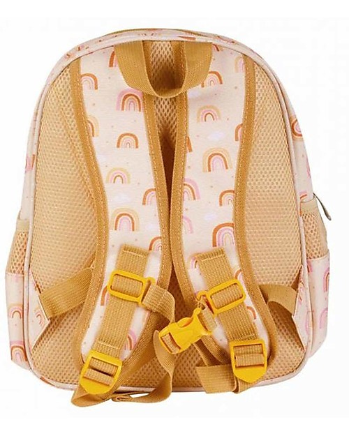 A Little Lovely Company Big Backpack with Insulated Compartment - Rainbows - 27x32x19 cm Kindergarten Backpacks