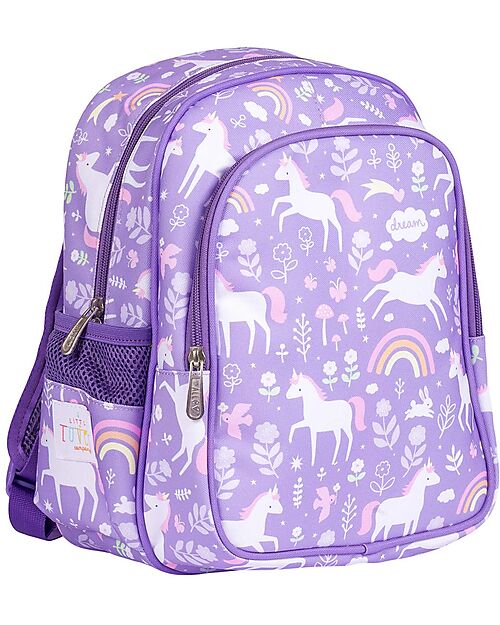A Little Lovely Company Big Backpack with Insulated Compartment - Unicorn Dreams - 27x32x19 cm Kindergarten Backpacks