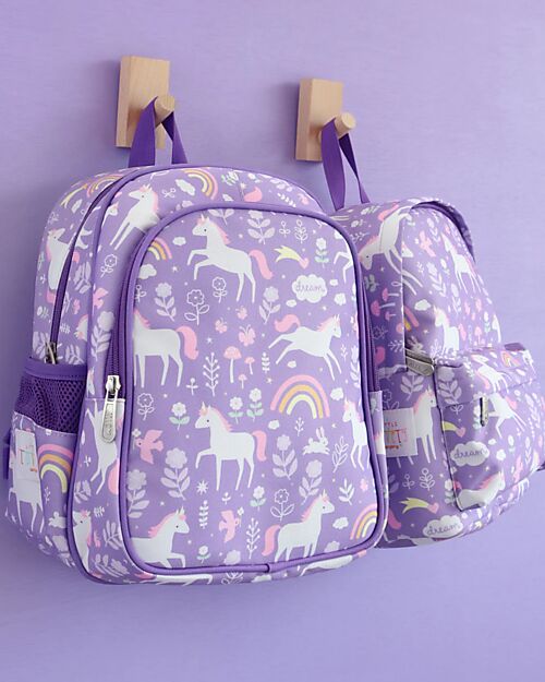 A Little Lovely Company Big Backpack with Insulated Compartment - Unicorn Dreams - 27x32x19 cm Kindergarten Backpacks
