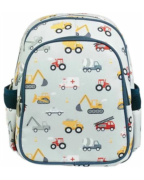 A Little Lovely Company Big Backpack with Insulated Compartment - Vehicles - 27x32x19 cm Backpack