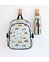 A Little Lovely Company Big Backpack with Insulated Compartment - Vehicles - 27x32x19 cm Backpack