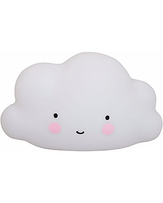 A Little Lovely Company Big LED Light, Cloud - White Bedside Lamps