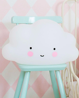 A Little Lovely Company Big LED Light, Cloud - White Bedside Lamps