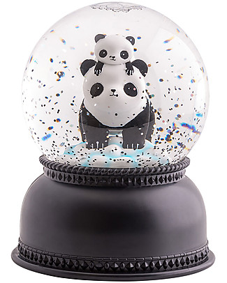 A Little Lovely Company Big LED Light, Snowglobe, Panda - Black Party Favours