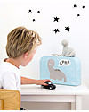 A Little Lovely Company Brontosaurus Suitcase, Light Blue - 100% Recycled Cardboard Travel Bags