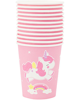 A Little Lovely Company Celebrations 12 Paper Cups - Unicorn Meal Sets