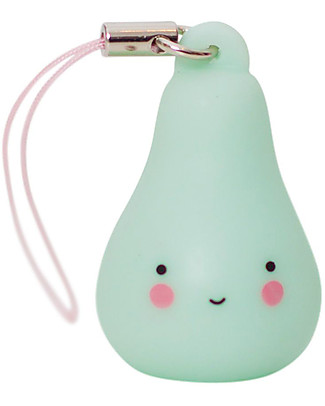 A Little Lovely Company Charm, Pear - Mint Key Rings
