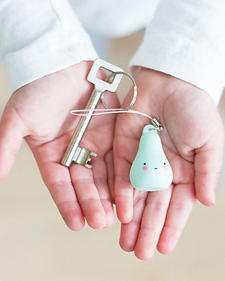A Little Lovely Company Charm, Pear - Mint Key Rings