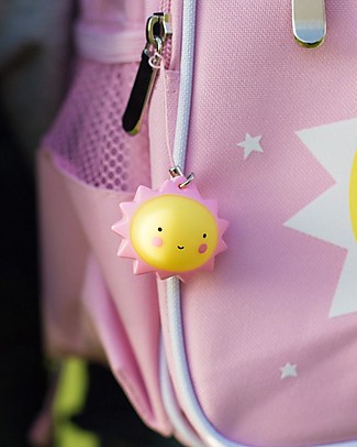 A Little Lovely Company Charm, Sun - Pink/Yellow Key Rings