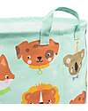A Little Lovely Company Cotton Storage Basket - 40x50x40 cm - Amici Animali Laundry Basket