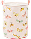 A Little Lovely Company Cotton Storage Basket - 40x50x40 cm - Butterflies Toy Storage Boxes