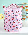 A Little Lovely Company Cotton Storage Basket - 40x50x40 cm - Cherries Laundry Basket