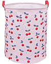 A Little Lovely Company Cotton Storage Basket - 40x50x40 cm - Cherries Laundry Basket