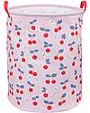 A Little Lovely Company Cotton Storage Basket - 40x50x40 cm - Cherries Toy Storage Boxes