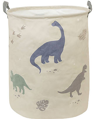 A Little Lovely Company Cotton Storage Basket - 40x50x40 cm - Dinosaurs Storage organisers