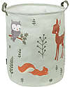 A Little Lovely Company Cotton Storage Basket - 40x50x40 cm - Forest Friends Toy Storage Boxes