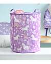 A Little Lovely Company Cotton Storage Basket - 40x50x40 cm - Unicorn Dreams Laundry Basket