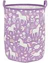 A Little Lovely Company Cotton Storage Basket - 40x50x40 cm - Unicorn Dreams Toy Storage Boxes