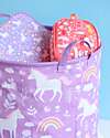 A Little Lovely Company Cotton Storage Basket - 40x50x40 cm - Unicorn Dreams Toy Storage Boxes