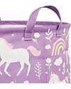 A Little Lovely Company Cotton Storage Basket - 40x50x40 cm - Unicorn Dreams Toy Storage Boxes