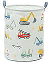 A Little Lovely Company Cotton Storage Basket - 40x50x40 cm - Vehicles Toy Storage Boxes