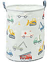 A Little Lovely Company Cotton Storage Basket - 40x50x40 cm - Vehicles Toy Storage Boxes