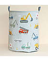 A Little Lovely Company Cotton Storage Basket - 40x50x40 cm - Vehicles Toy Storage Boxes