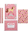 A Little Lovely Company Desk Set, Horse (Hardcover notebook, little writing pad, 2 pens) Creative Toys