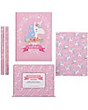A Little Lovely Company Desk Set, Unicorn (Hardcover notebook, little writing pad, 2 pens) Creative Toys