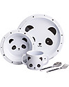 A Little Lovely Company Dinner Set Panda, Black/White - 100% Safe Meal Sets