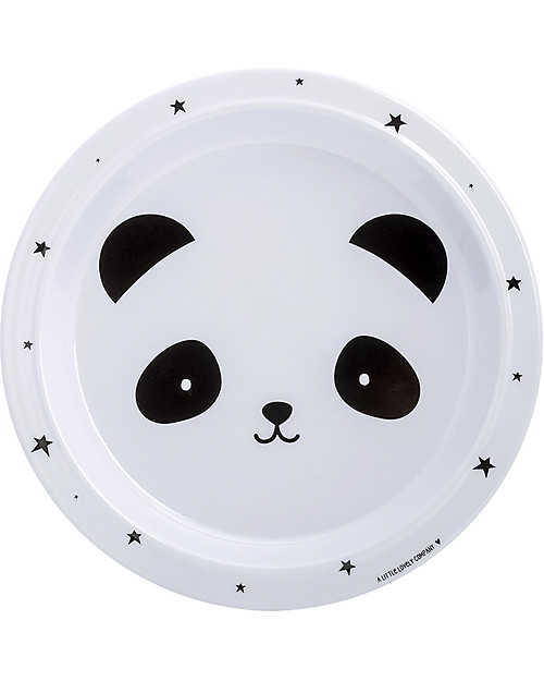 A Little Lovely Company Dinner Set Panda, Black/White - 100% Safe Meal Sets