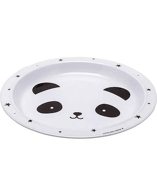 A Little Lovely Company Dinner Set Panda, Black/White - 100% Safe Meal Sets