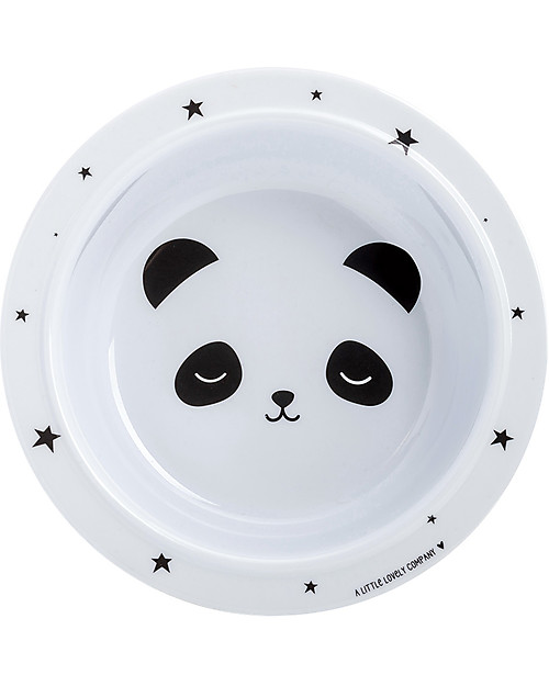 A Little Lovely Company Dinner Set Panda, Black/White - 100% Safe Meal Sets