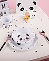 A Little Lovely Company Dinner Set Panda, Black/White - 100% Safe Meal Sets