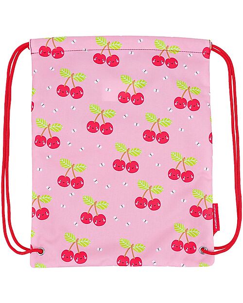 A Little Lovely Company Drawstring Bag - Happy Cherries - 32 x 42 cm Sports Bags
