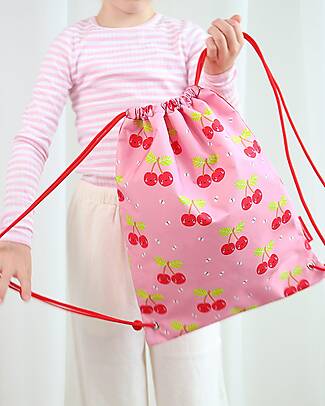 A Little Lovely Company Drawstring Bag - Happy Cherries - 32 x 42 cm Sports Bags