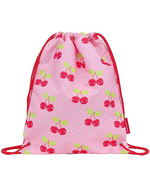 A Little Lovely Company Drawstring Bag - Happy Cherries - 32 x 42 cm Sports Bags