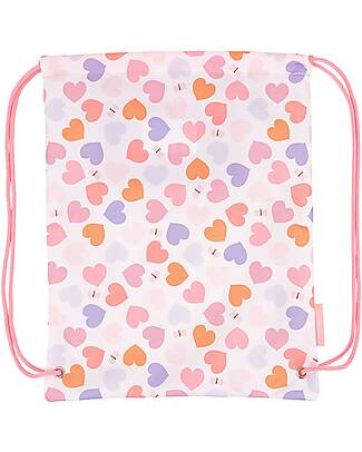 A Little Lovely Company Drawstring Bag - Hearts - 32 x 42 cm Sports Bags