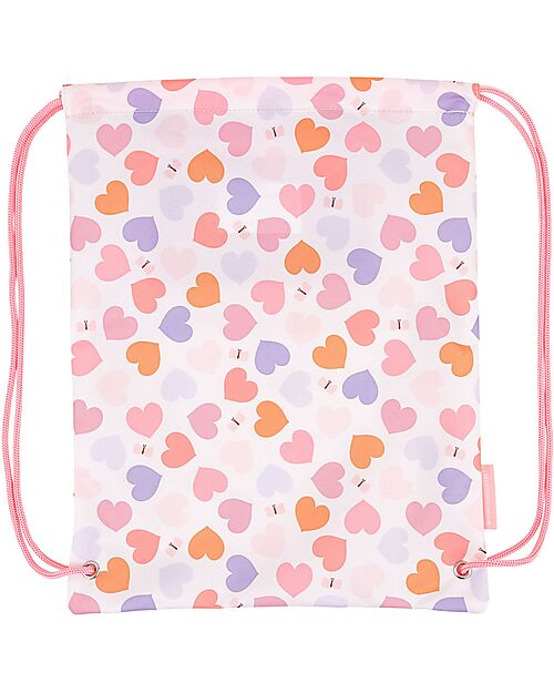 A Little Lovely Company Drawstring Bag - Hearts - 32 x 42 cm Sports Bags