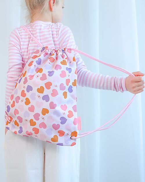 A Little Lovely Company Drawstring Bag - Hearts - 32 x 42 cm Sports Bags