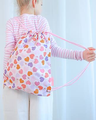 A Little Lovely Company Drawstring Bag - Hearts - 32 x 42 cm Sports Bags