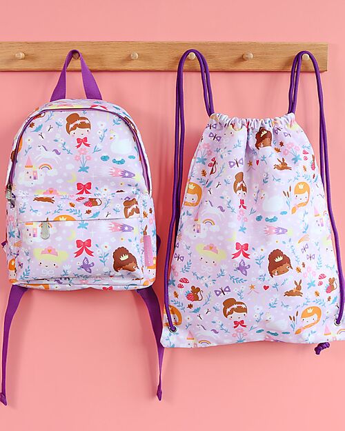 A Little Lovely Company Drawstring Bag - Princesses - 32 x 42 cm Sports Bags