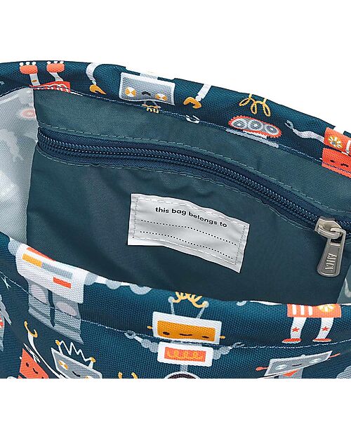 A Little Lovely Company Drawstring Bag - Robots - 32 x 42 cm Sports Bags