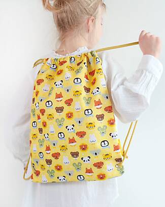 A Little Lovely Company Drawstring Bag with Closure - Animal friends - 32 x 42 cm Sports Bags