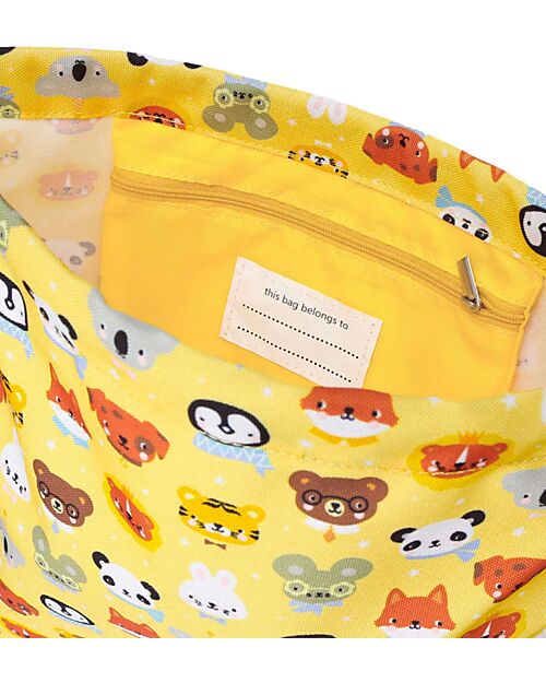 A Little Lovely Company Drawstring Bag with Closure - Animal friends - 32 x 42 cm Sports Bags