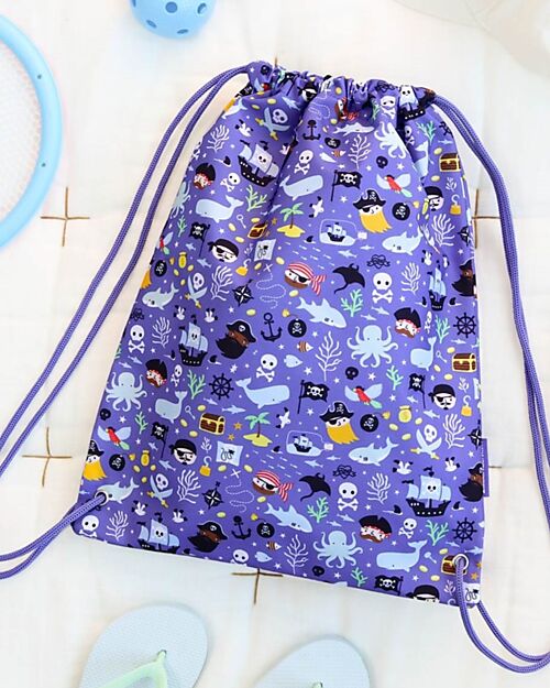 A Little Lovely Company Drawstring Bag with Closure - Pirates - 32 x 42 cm Sports Bags